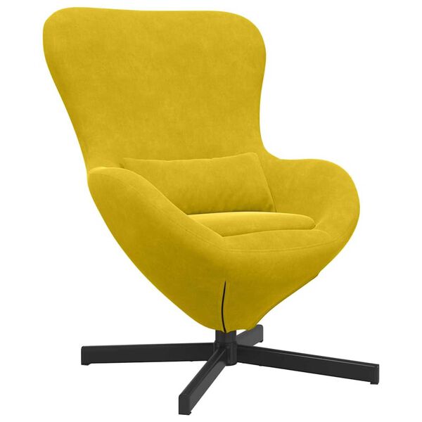 vidaXL Sillón huevo Amarillo 63 x 73 x 90 cm Terciopelo