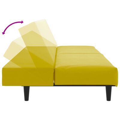 vidaXL Juego de sofás 2 piezas terciopelo amarillo