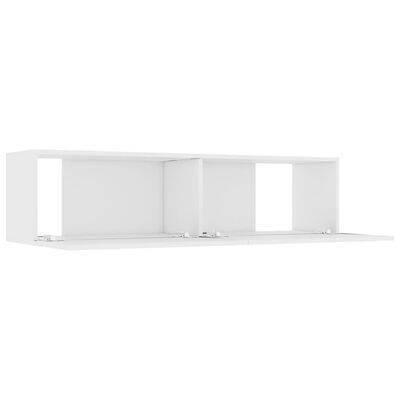 vidaXL Mueble de TV madera de ingeniería blanco 120x30x30 cm