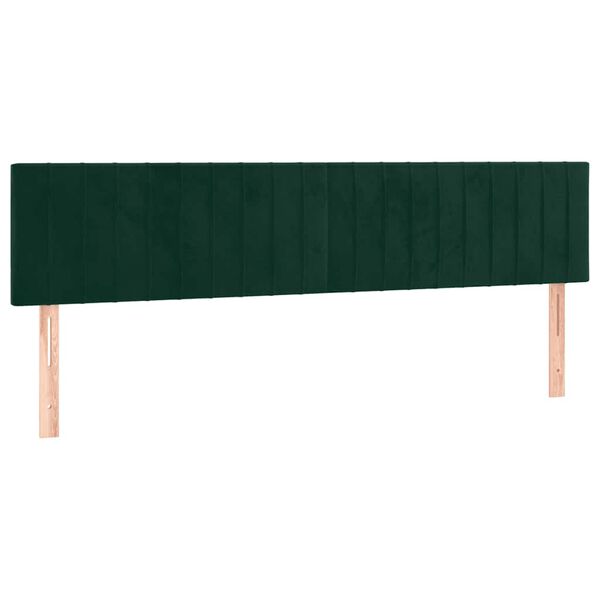 vidaXL Cabeceros 2 unidades de terciopelo verde oscuro 90x5x78/88 cm