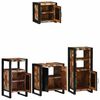 vidaXL Juego de muebles de baño 4 pcs Marrón Madera sólida recuperada