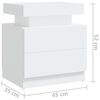 vidaXL Mesita de noche madera contrachapada blanco 45x35x52 cm