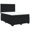 vidaXL Cama box spring con colch&oacute;n terciopelo negro 140x190 cm