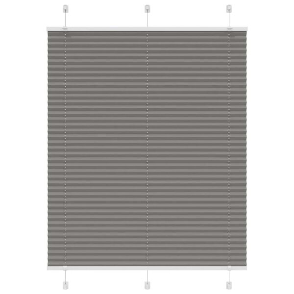 vidaXL Estor Plisado Antracita 110x150 cm Tela Ancho 109,4cm Poli&eacute;ster