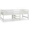 vidaXL Cama media-alta madera maciza de pino 90x200 cm
