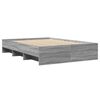 vidaXL Estructura de cama madera de ingenier&iacute;a gris Sonoma 120x200 cm