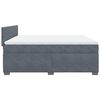 vidaXL Cama box spring con colch&oacute;n terciopelo gris oscuro 180x200 cm