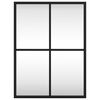 vidaXL Espejo de pared rectangular de hierro negro 30x40 cm