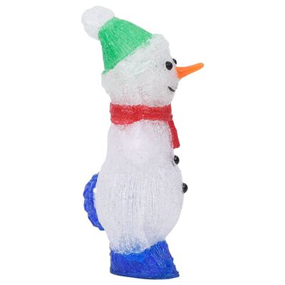 vidaXL Figura de muñeco de nieve de acrílico navideño LED 30 cm
