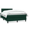 vidaXL Cama box spring con colch&oacute;n terciopelo verde oscuro 120x220 cm