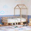 vidaXL Sof&aacute; cama con techo madera maciza de pino 90x200 cm