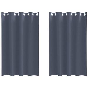 vidaXL Cortinas Opacas con Anillas 2 uds. Gris antracita 175 x 140 cm