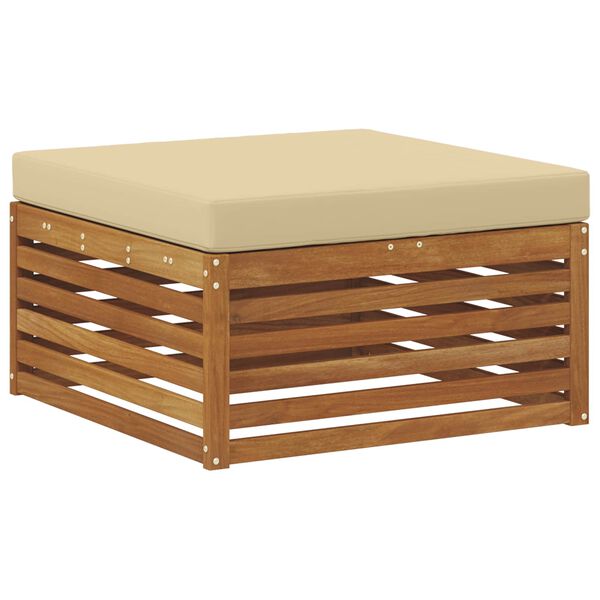 vidaXL Conjunto de sof&aacute;s de exterior con coj&iacute;n 6 pcs Natural y Beige