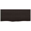 vidaXL Tablero mesa madera roble tratada marr&oacute;n oscuro 100x40x(2-4) cm
