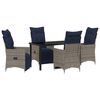 vidaXL Conjunto de Comedor de Jardín 5 pcs Gris ratán sintético