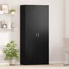 vidaXL Vitrina Roble negro 80 x 35 x 180 cm Madera contrachapada