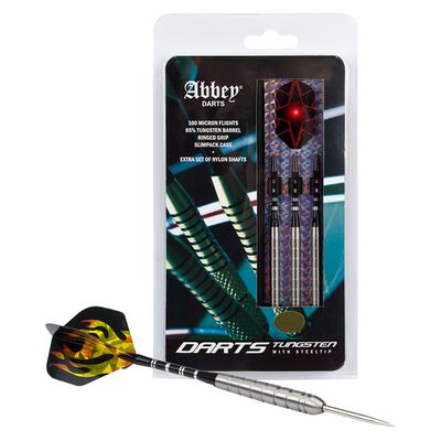 Abbey Darts Set de dardos 3 unidades 85% tungsteno plateado 26 g