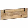 vidaXL Percheros 2 uds madera maciza de mango rugosa 80x8x25 cm
