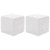 vidaXL Puf 2 unidades cuero sint&eacute;tico blanco 30x30x30 cm
