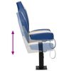 vidaXL Asiento de barco con pedestal altura ajustable 360&deg; giratorio