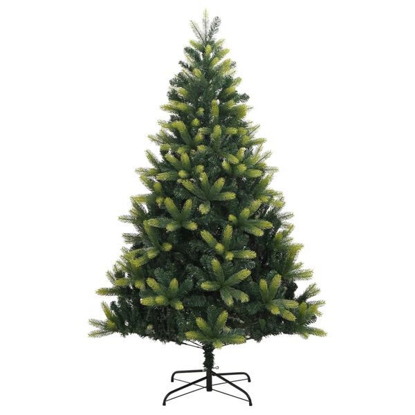 vidaXL Árbol de Navidad artificial con bisagras y soporte 240 cm