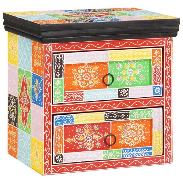 vidaXL Armario de Noche con caj&oacute;n 2 pcs Multicolor 40 x 30 x 40 cm