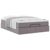 vidaXL Estructura cama otomana colch&oacute;n gris 140x190cm cuero sint&eacute;tico