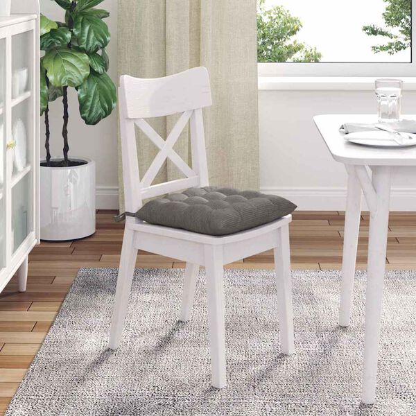 vidaXL Cojines para asiento 4 pcs Gris Claro 40 x 40 x 6 cm