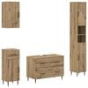 vidaXL Juego de armarios de ba&ntilde;o de 4 piezas HAARLEM Roble artisan