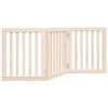 vidaXL Puerta para perros plegable de 3 paneles, 150 cm, madera de &aacute;lamo