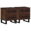 vidaXL Mesitas de noche 2 uds madera maciza de mango 40x34x46 cm