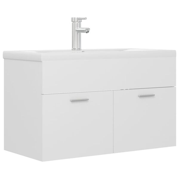 vidaXL Mueble con lavabo madera de ingeniería blanco