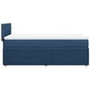 vidaXL Cama box spring con colch&oacute;n tela azul 90x200 cm