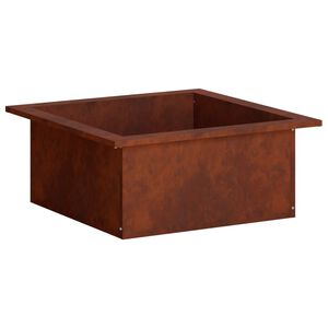 vidaXL Anillo para hoguera Oxidado 90 x 90 x 25 cm Acero oxidado