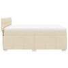 vidaXL Cama box spring con colch&oacute;n tela color crema 140x190 cm