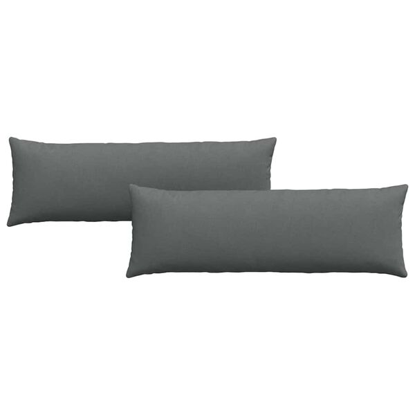 vidaXL Cojines de sofá 2 pcs Gris oscuro 120 x 40 cm tela