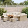 vidaXL Conjunto de sof&aacute; de jard&iacute;n con coj&iacute;n 12 pcs Beige y Crema