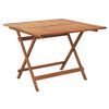 vidaXL Mesa de jard&iacute;n plegable madera maciza de acacia 90x90x75 cm