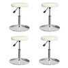 vidaXL Sillas de comedor 4 unidades cuero sint&eacute;tico color crema