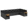 vidaXL Set de sof&aacute;s de jard&iacute;n 10 pzas cojines rat&aacute;n sint&eacute;tico negro