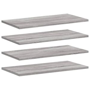 vidaXL Estantes pared 4 uds madera ingenier&iacute;a gris Sonoma 60x20x1,5 cm