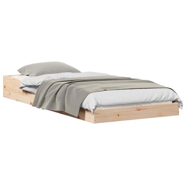 vidaXL Estructura de cama Marr&oacute;n 100 x 200 cm Madera de pino macizo