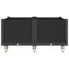 vidaXL Jardinera con ruedas PP negro 100x80x54 cm