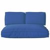 vidaXL Juego de cojines de paleta 3 pcs Azul real 120 x 80 x 12 cm