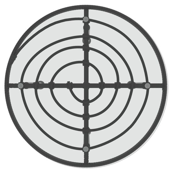 vidaXL Mesa de comedor de vidrio templado y acero negro &Oslash;50 cm