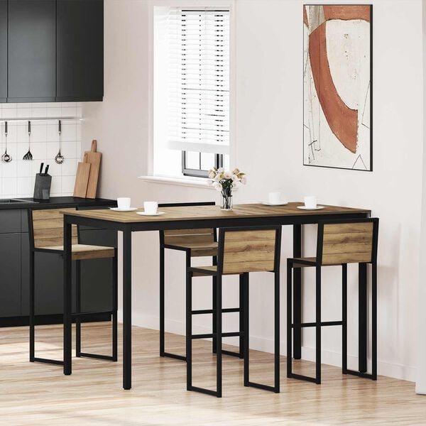 vidaXL Mesas de comedor Madera de ingenier&iacute;a