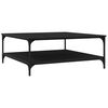 vidaXL Mesa de Caf&eacute; Roble negro 100 x 100 x 40 cm Madera de ingenier&iacute;a