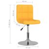 vidaXL Sillas de comedor giratorias 4 unidades tela amarillo