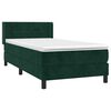 vidaXL Cama box spring con colch&oacute;n terciopelo verde oscuro 100x200 cm