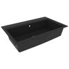 vidaXL Fregadero de cocina Negro 79 x 50 x 31 cm Cuarzo y resina